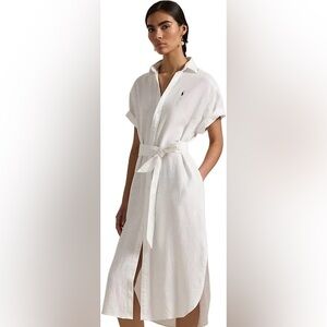 NWT POLO RALPH LAUREN Linen Shirtdress SMALL